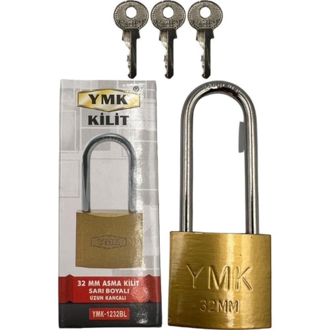 Yuma Kilit Ymk Kancalı Asma Kilit Uzun Sarı 32 mm