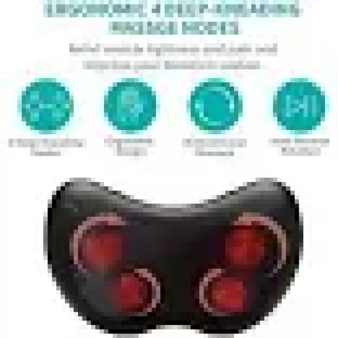 Eragon Shiatsu Black Ovmalı Boyun Bel Sırt Karın Ayak Masaj Aleti Masaj Yastığı