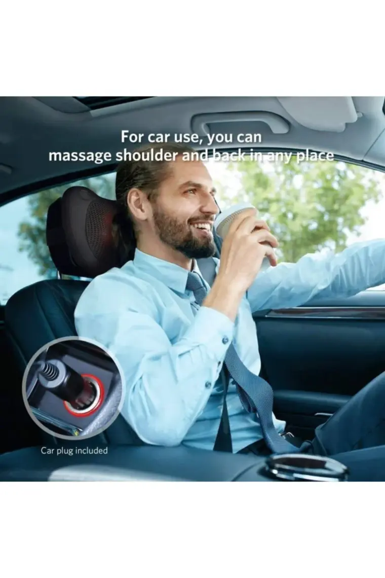 Eragon Shiatsu Black Ovmalı Boyun Bel Sırt Karın Ayak Masaj Aleti Masaj Yastığı
