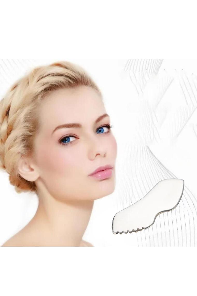 Naturachi Metal Yüz Masaj Aleti Face Guasha 2 'Li Graston Set