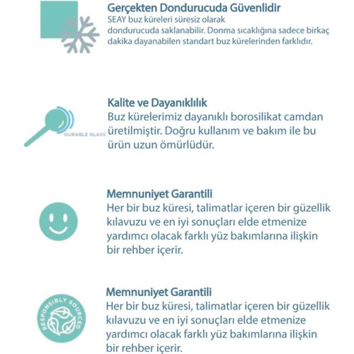 Seay Ice Globe Buz Küresi Soğuk Terapi Topu Ice Roller Yüz Masaj Aleti