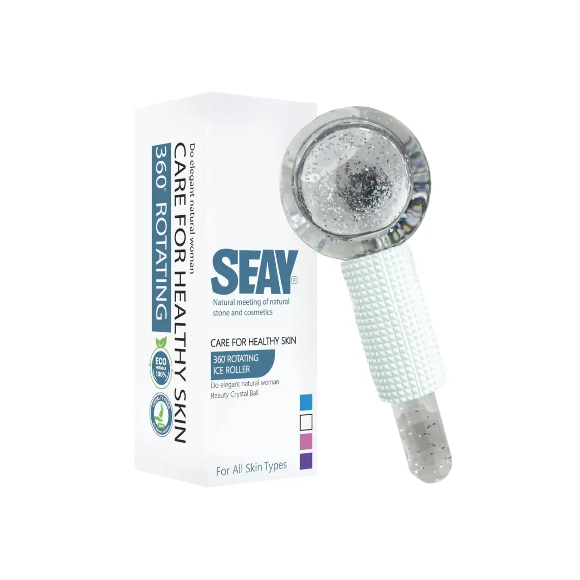Seay Ice Globe Buz Küresi Soğuk Terapi Topu Masaj Tasarımlı Beyaz Renk