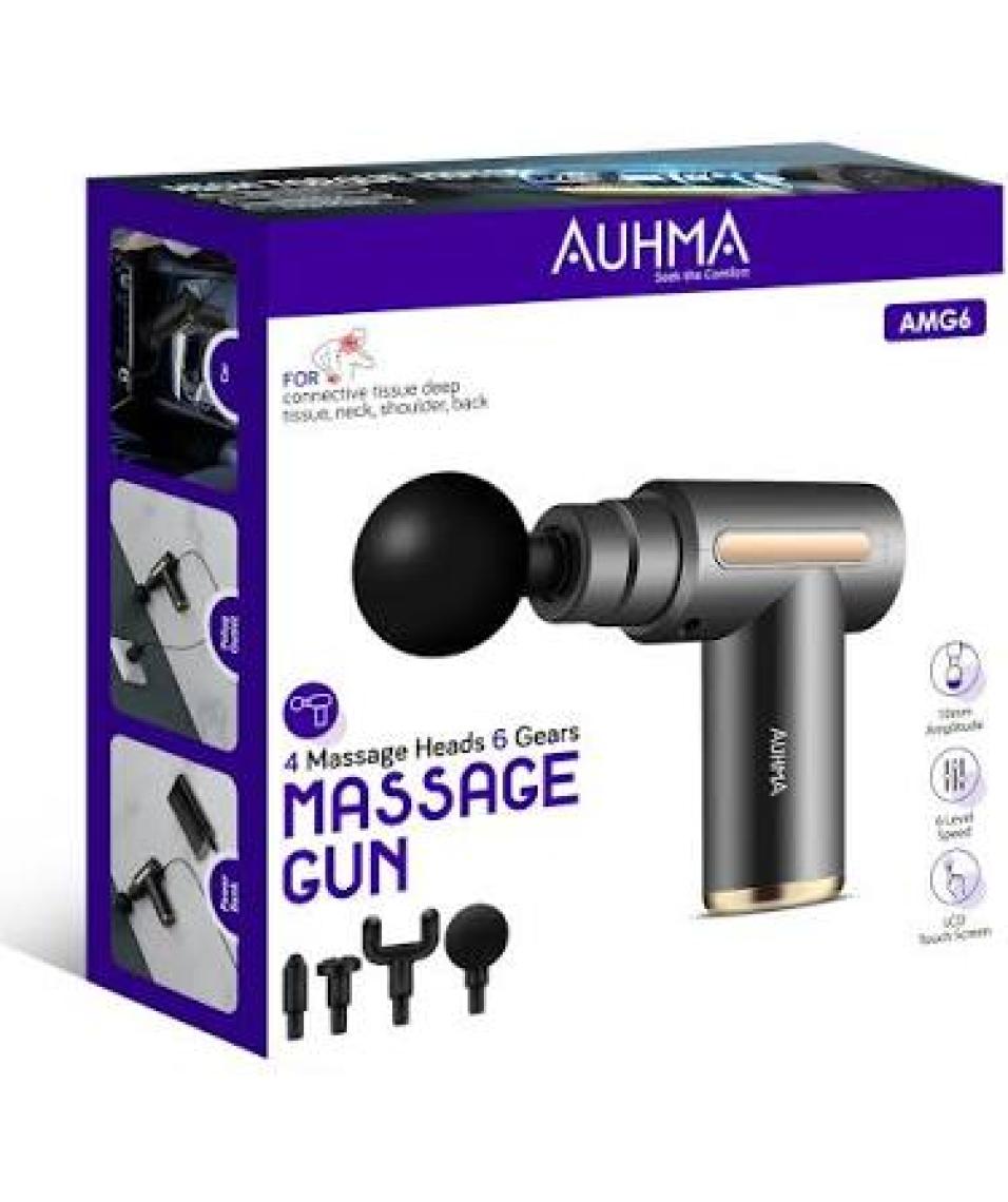Auhma Amg6 Masaj Tabancası – 6 Kademeli, Derin Doku Masajı, Yüksek Tork Motor