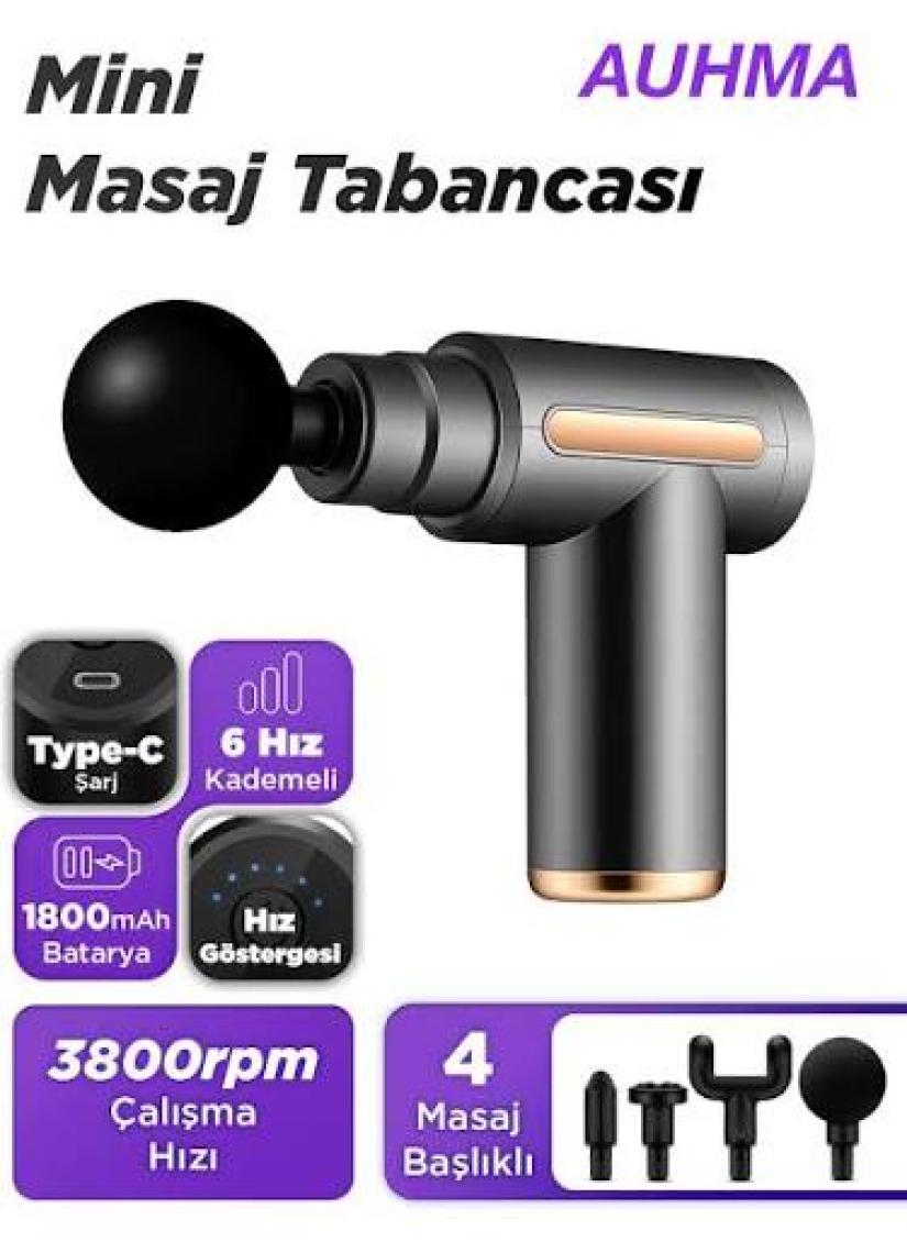Auhma Amg6 Masaj Tabancası – 6 Kademeli, Derin Doku Masajı, Yüksek Tork Motor