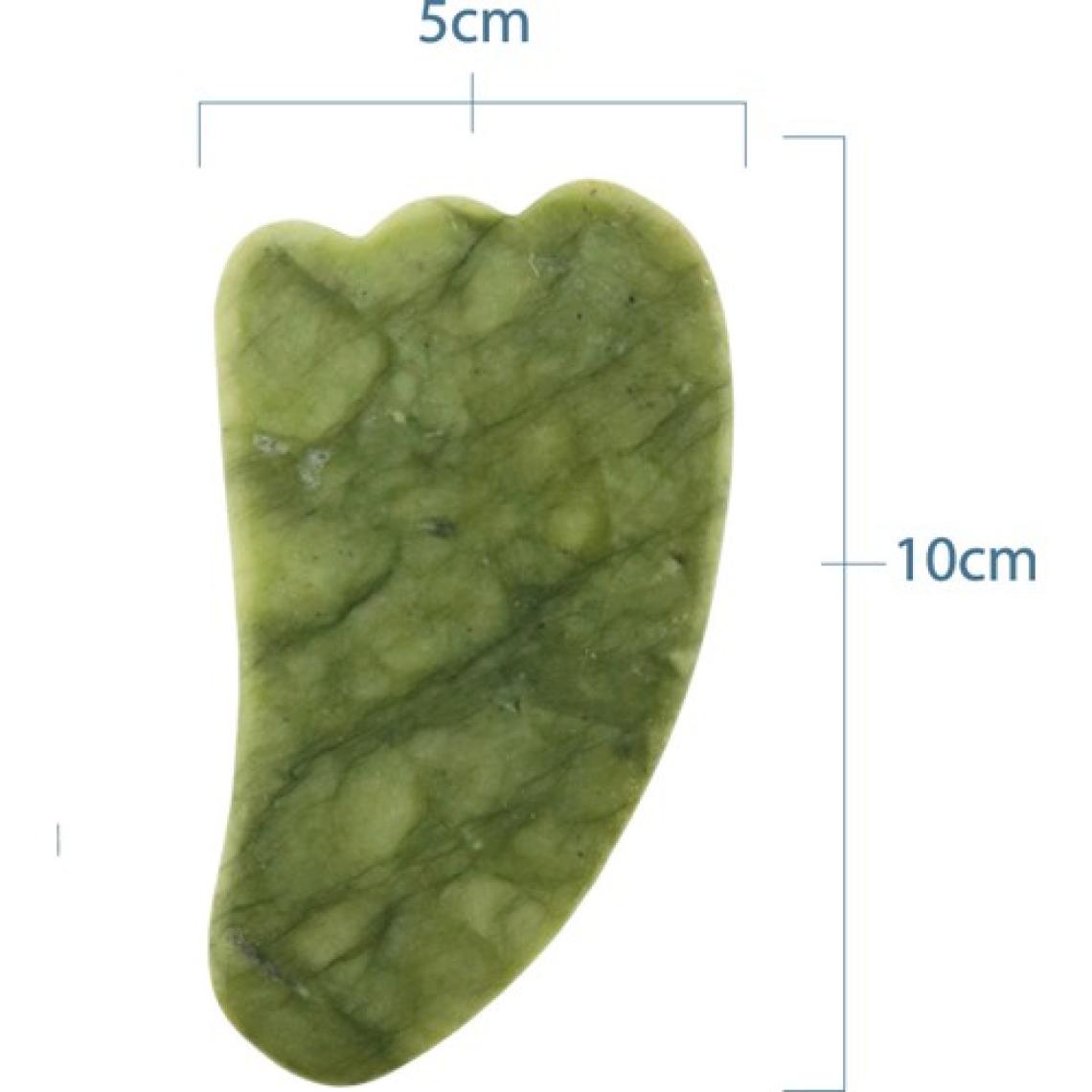 Seay Yeşim Taşı (JADE) Tırtıklı Melek Kanadı Gua Sha Yüz Masaj Aleti Değerli Doğal Taş Sertifikalı