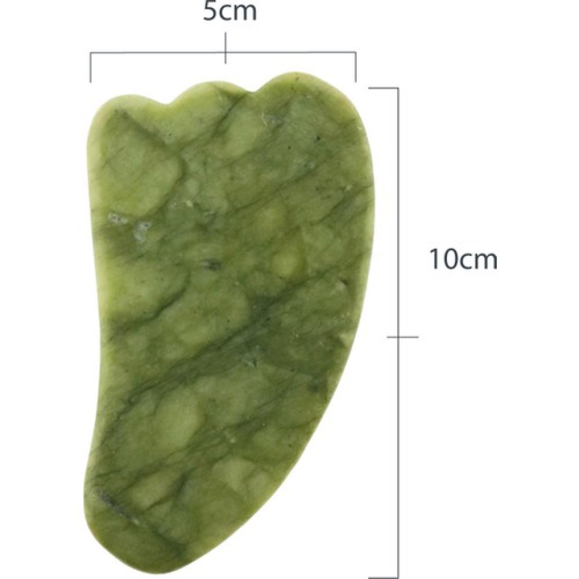 Seay Yeşim Taşı (JADE) Tırtıklı Melek Kanadı Gua Sha Yüz Masaj Aleti Değerli Doğal Taş Sertifikalı