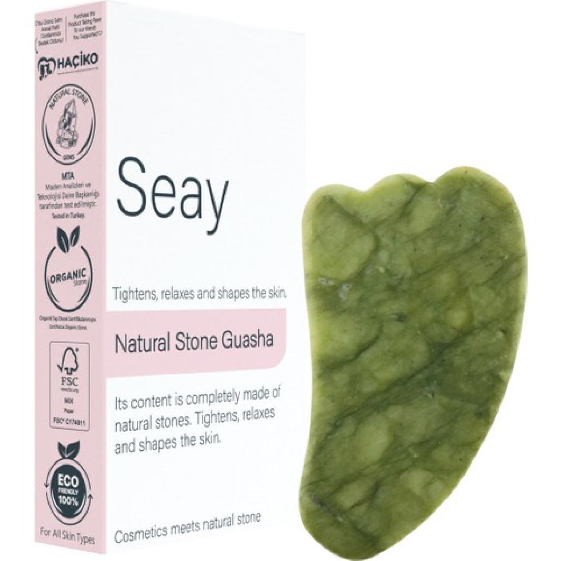 Seay Yeşim Taşı (JADE) Tırtıklı Melek Kanadı Gua Sha Yüz Masaj Aleti Değerli Doğal Taş Sertifikalı
