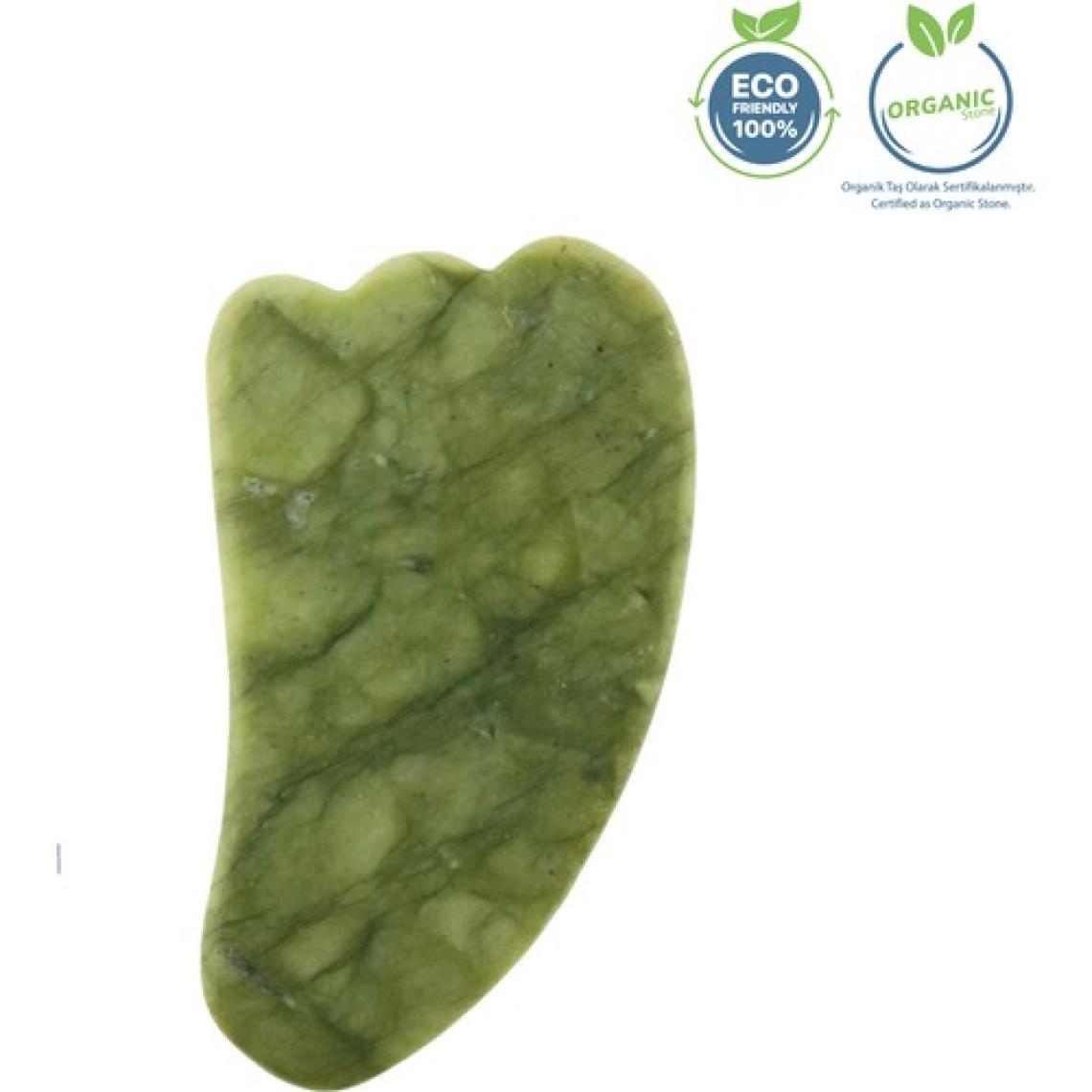 Seay Yeşim Taşı (JADE) Tırtıklı Melek Kanadı Gua Sha Yüz Masaj Aleti Değerli Doğal Taş Sertifikalı