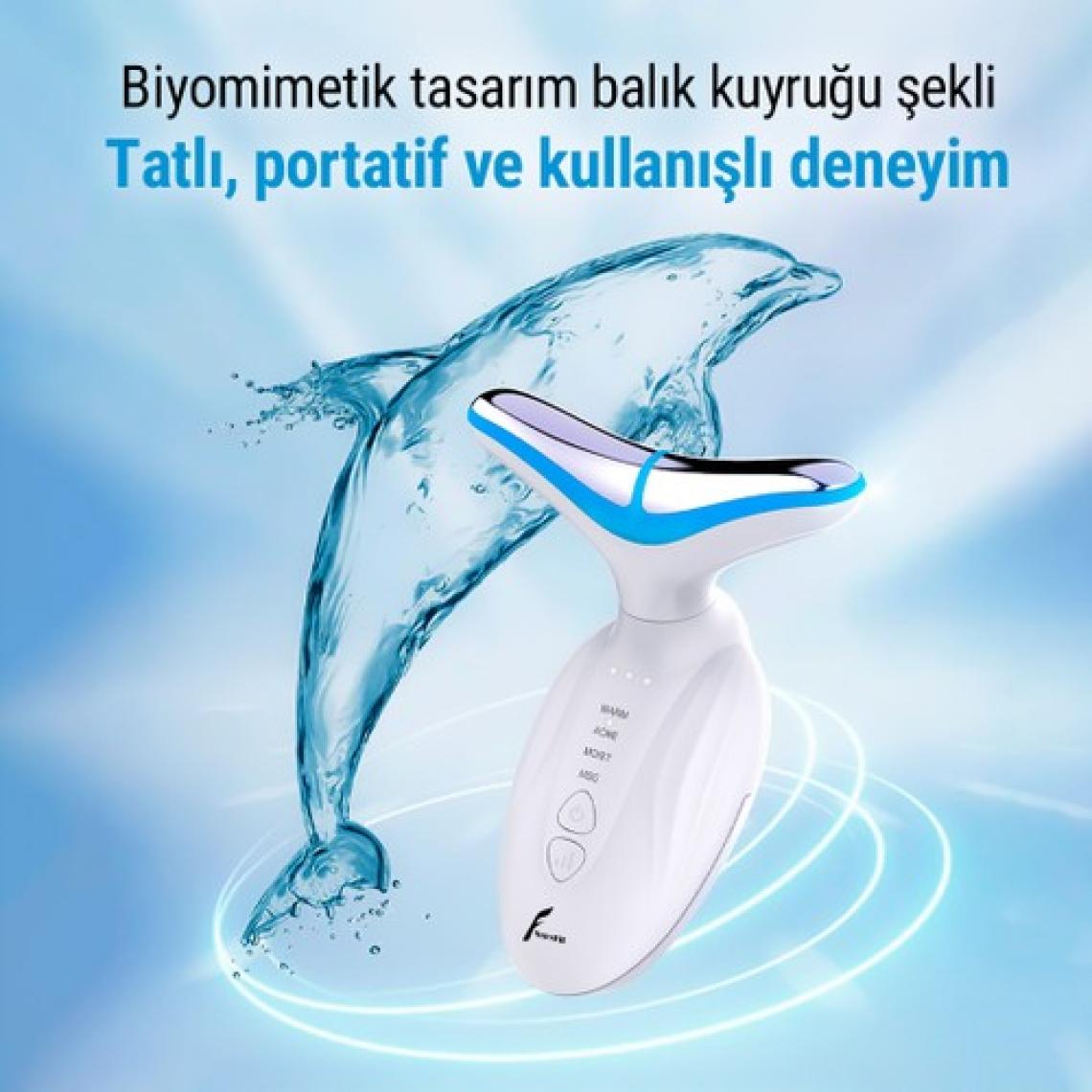 VeryFit 4 Modlu Led Işıklı Titreşimli Sıklaştırıcı Kırışıklk Karşıtı Ve Giderici EMS Güzellik Ve Masaj Cihazı