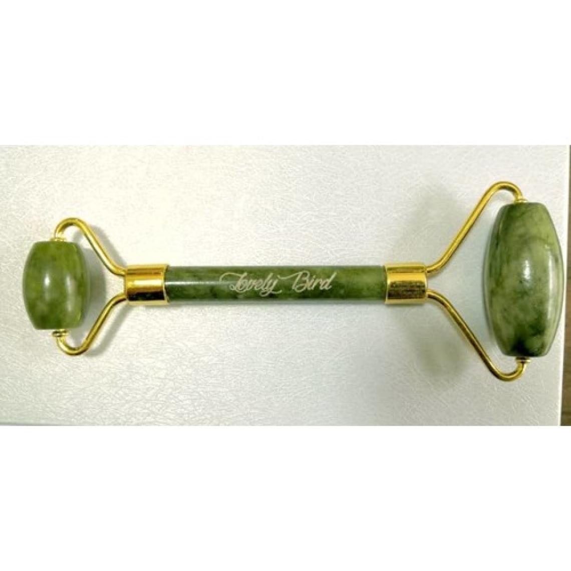 Lovely Bird Jade Roller + Gua Sha  Yeşim Taşı Yüz Masaj Rulosu whıte