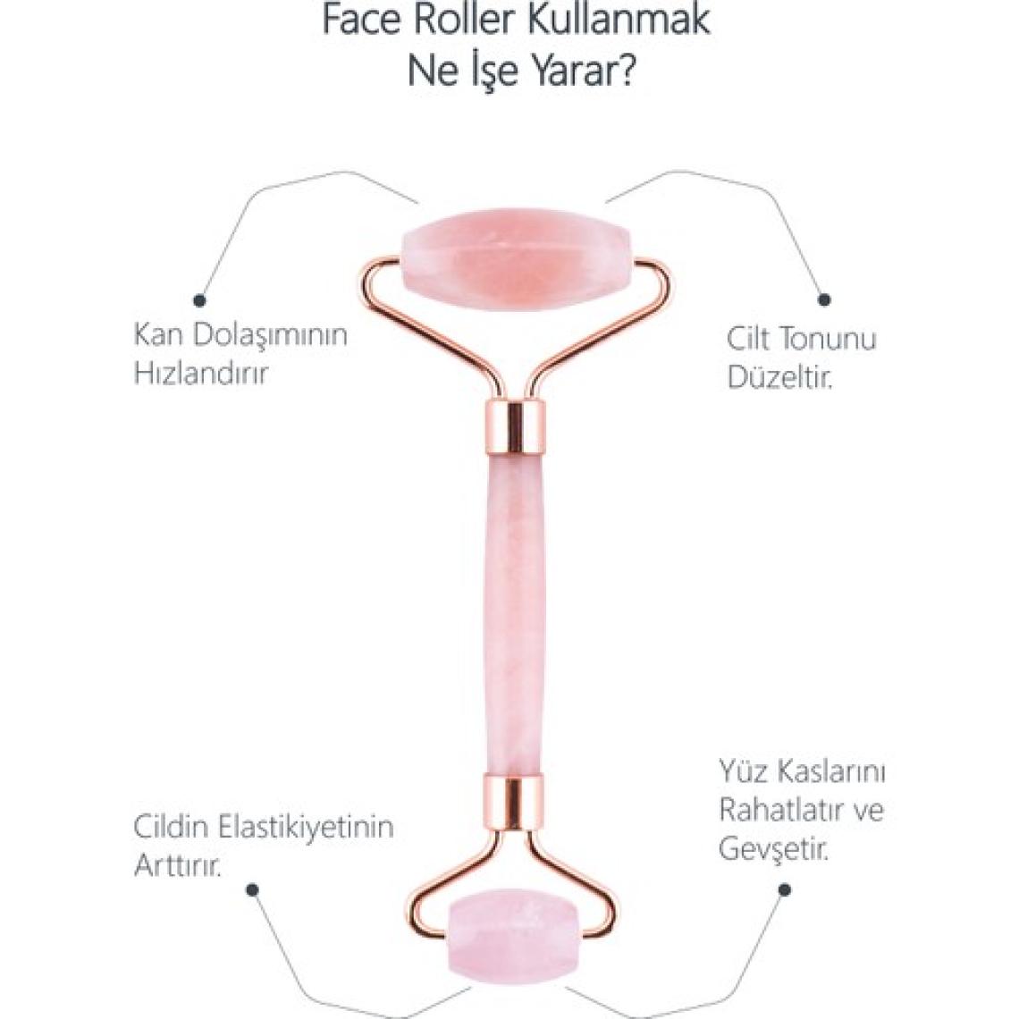 Seay Pembe Kuvars Face Roller Ve Kalp Gua Sha Yüz Masaj Aleti Seti Değerli Doğaltaş Sertifikalı