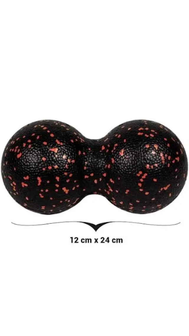 Actifoam Peanut Lacrosse Massage Ball Fıstık Masaj Topu Siyah + Sarı Orta Sert