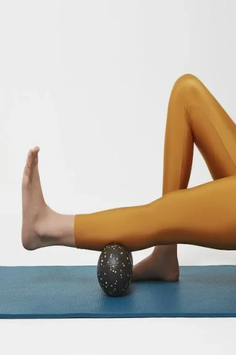 Actifoam Peanut Lacrosse Massage Ball Fıstık Masaj Topu Siyah + Sarı Orta Sert