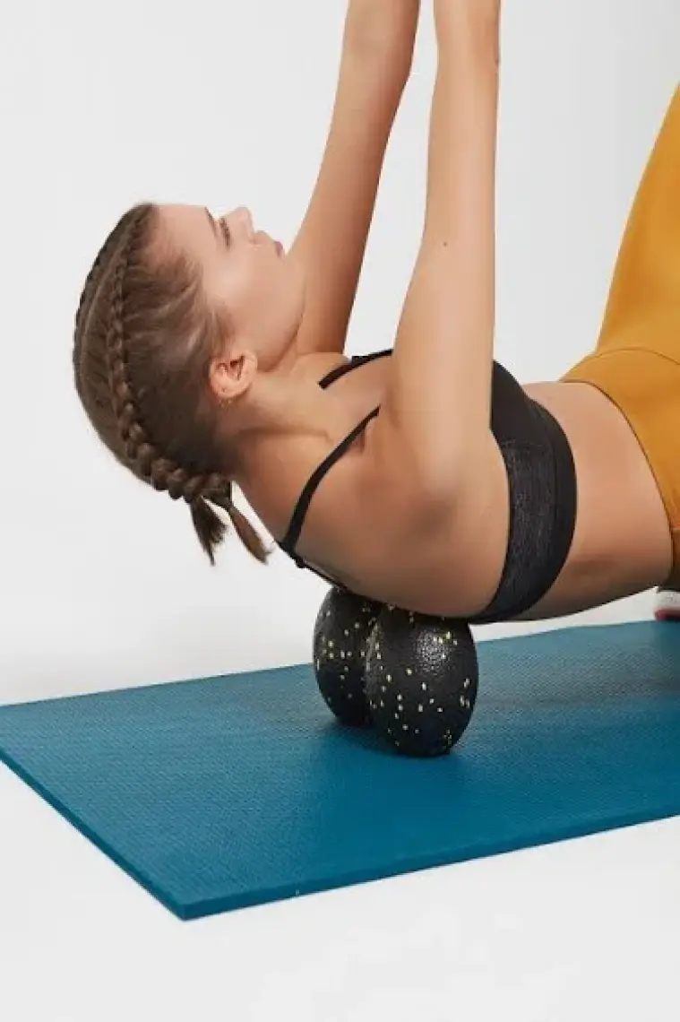 Actifoam Peanut Lacrosse Massage Ball Fıstık Masaj Topu Siyah + Sarı Orta Sert