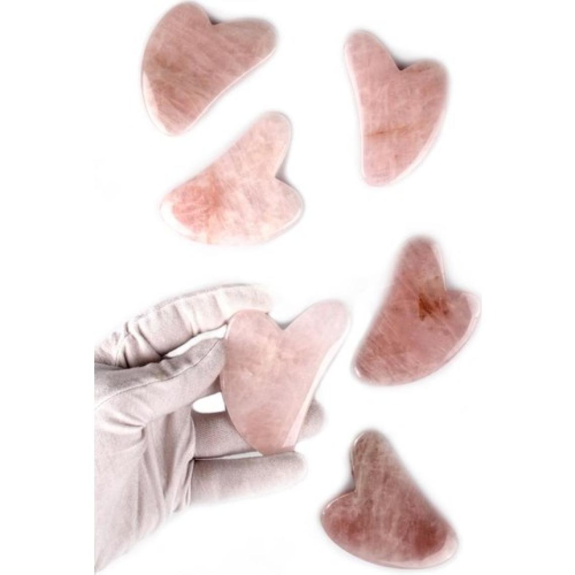 Alibaba Doğaltaş Pembe Kuvars Doğal Taş Gua Sha Yüz Masaj Taşı