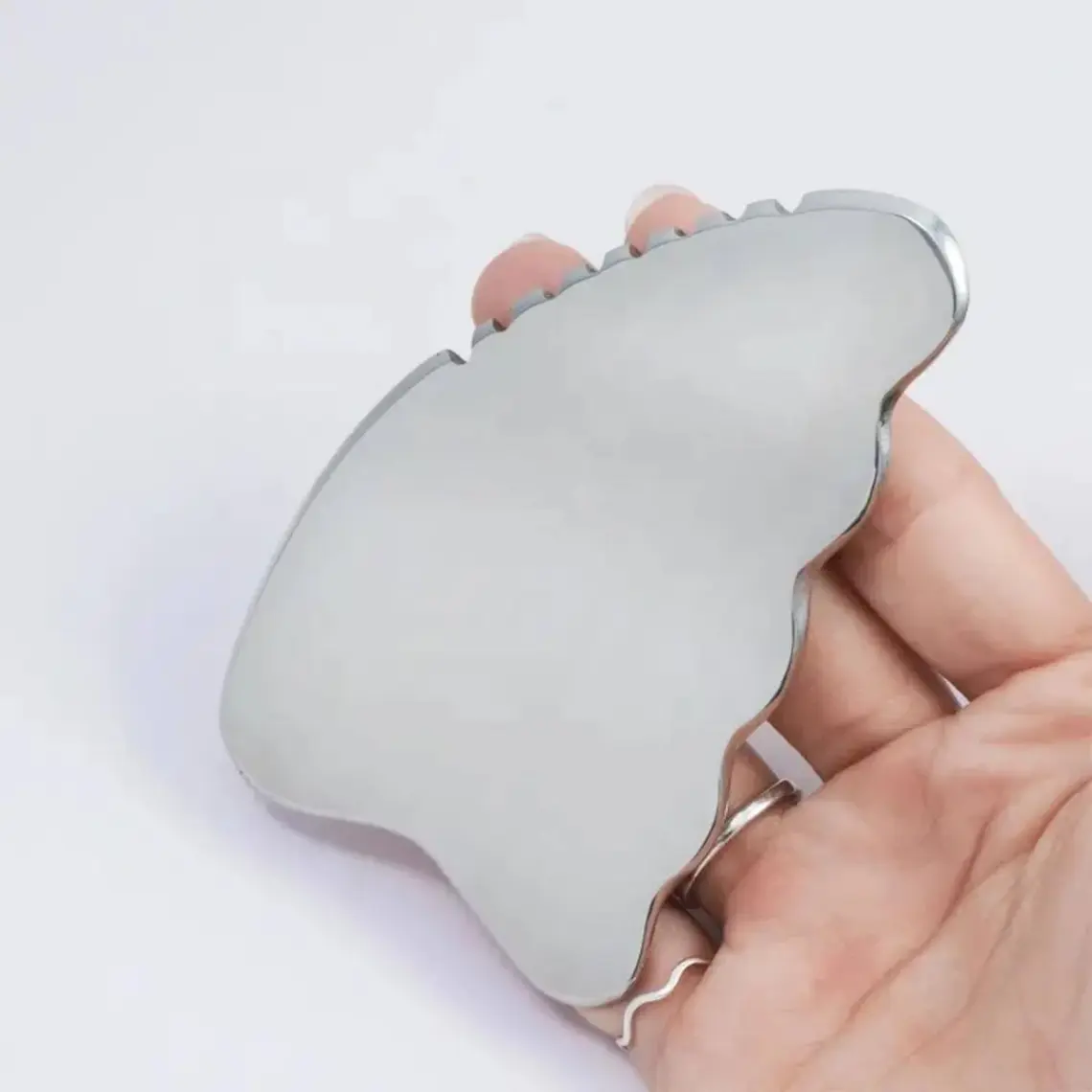 Naturachi Metal Yüz Masaj Aleti Face Guasha Dalgalı Graston Aparatı