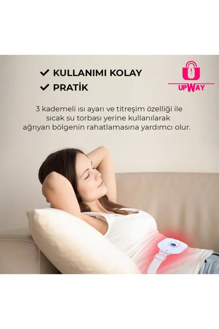 Upway Şarjlı Titreşimli Sıcak Terapi Kemeri