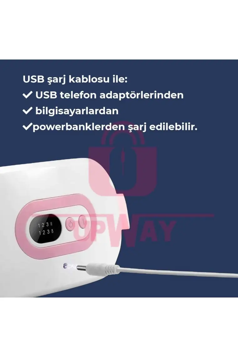 Upway Şarjlı Titreşimli Sıcak Terapi Kemeri