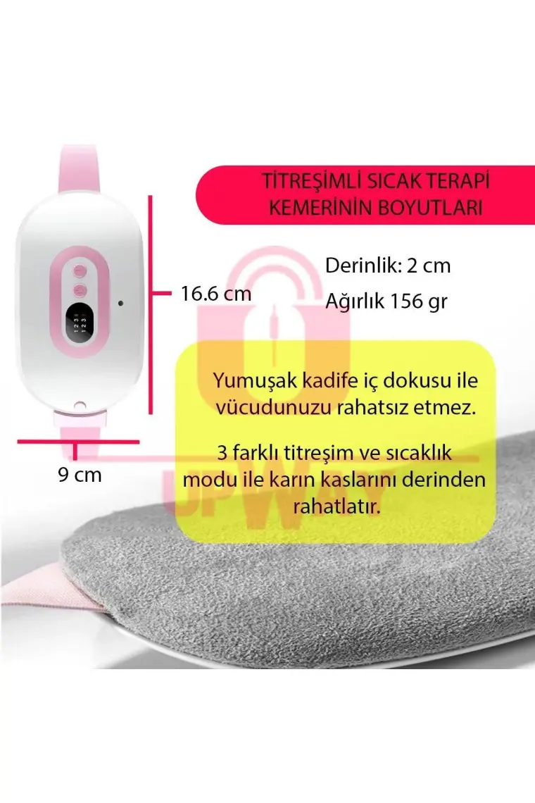 Upway Şarjlı Titreşimli Sıcak Terapi Kemeri