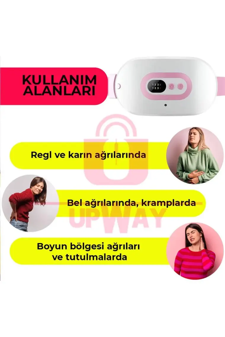 Upway Şarjlı Titreşimli Sıcak Terapi Kemeri