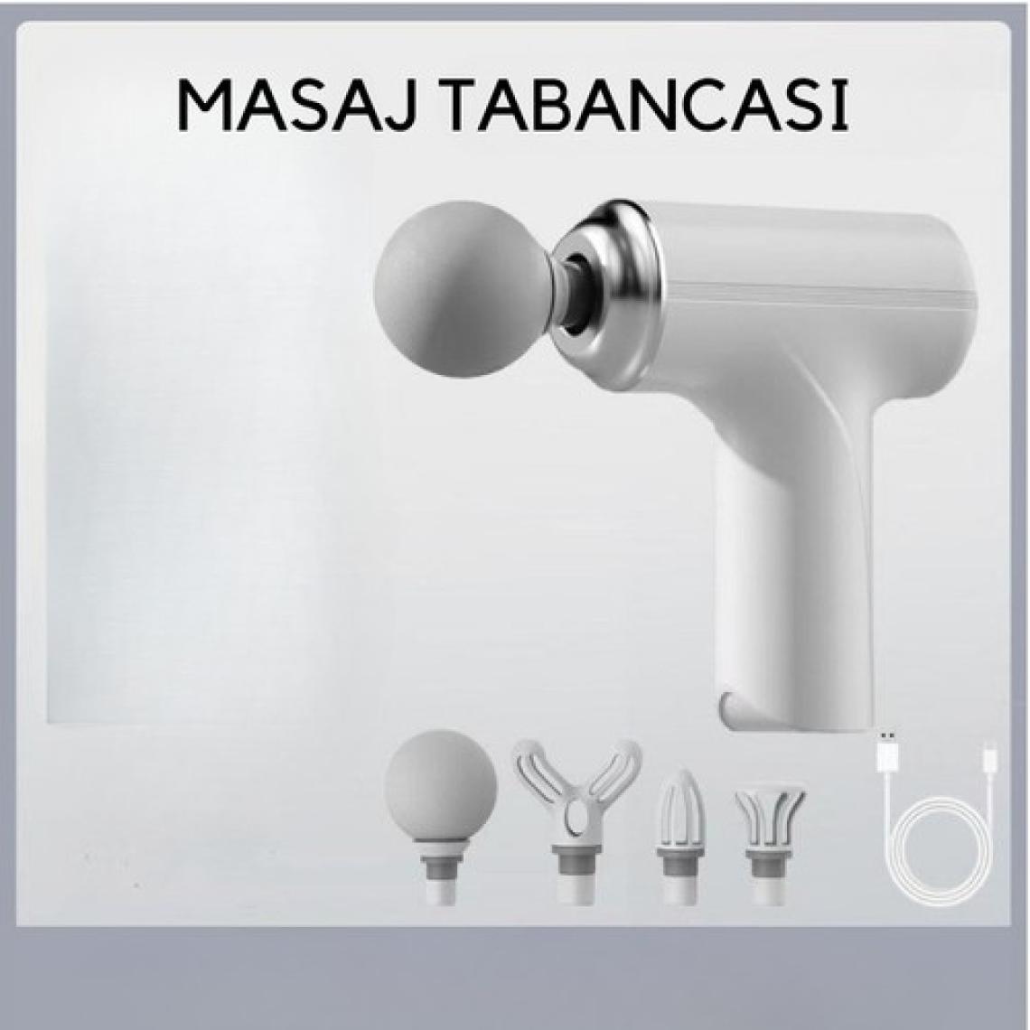 Tiffany Masaj Tabancası Sporcu Masaj Aleti 6mm 4 Farklı Başlık Şarjlı Profesyonel Masaj Aleti TP-1028