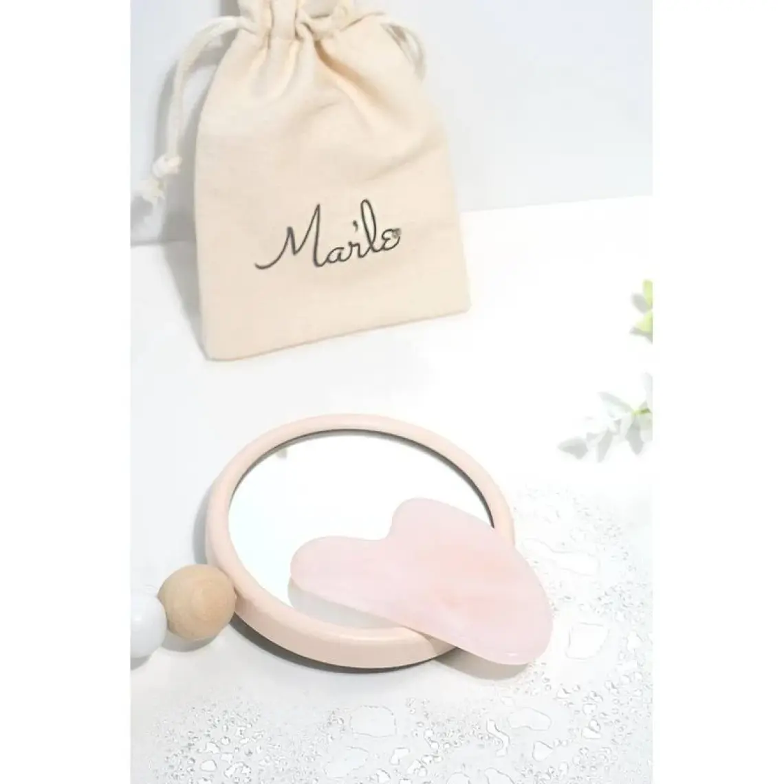 Mar'le Rose Quartz Kalp Masaj Taşı