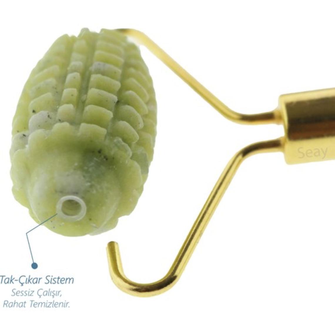 Yeşim Taşı Tırtıklı Face Roller ve Yeşim Kalp Gua Sha Yüz Masaj Aleti Seti Doğal Taş Sertifikalı