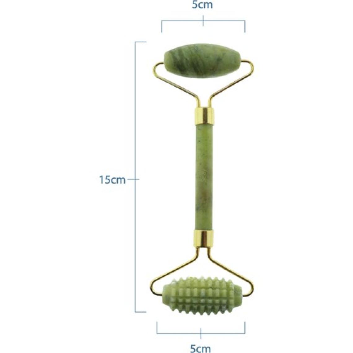 Yeşim Taşı Tırtıklı Face Roller ve Yeşim Kalp Gua Sha Yüz Masaj Aleti Seti Doğal Taş Sertifikalı