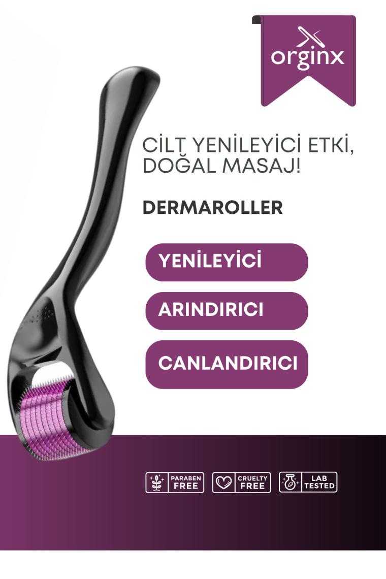 Orginx Titanyum Uçlu 540 Iğneli Derma Roller 0,5 mm Iğne Cilt Yüz Vücut Yenileme Masaj Aleti
