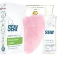 Seay Pembe Kuvars Melek Kanadı Gua Sha Masaj Aleti Doğal Taş Sertifikalı