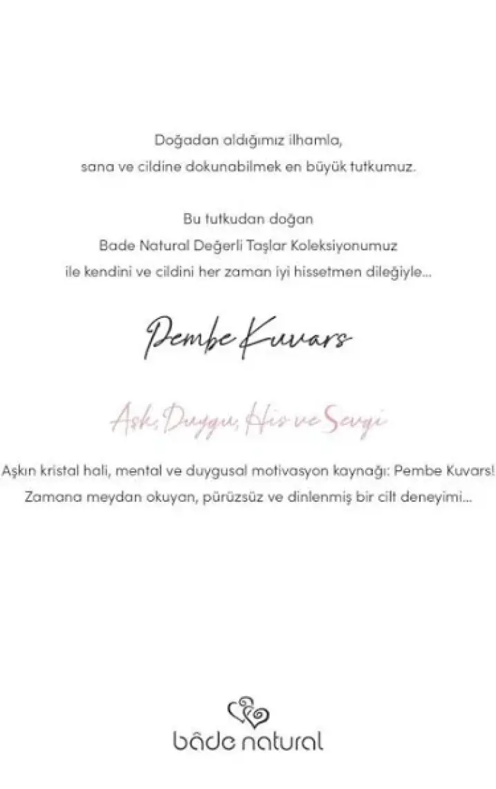 Bade Natural Pembe Kuvars Gua Sha %100 Doğal ve Gerçek Yüz Masaj Taşı
