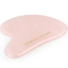 Bade Natural Pembe Kuvars Gua Sha %100 Doğal ve Gerçek Yüz Masaj Taşı
