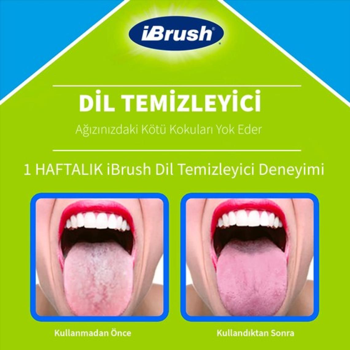ibrush Dil Temizleyici ve Dil Sıyırıcı 4 Adet Farklı Renklerde Dil Temizleyici Silikon Dil Sıyırıcı
