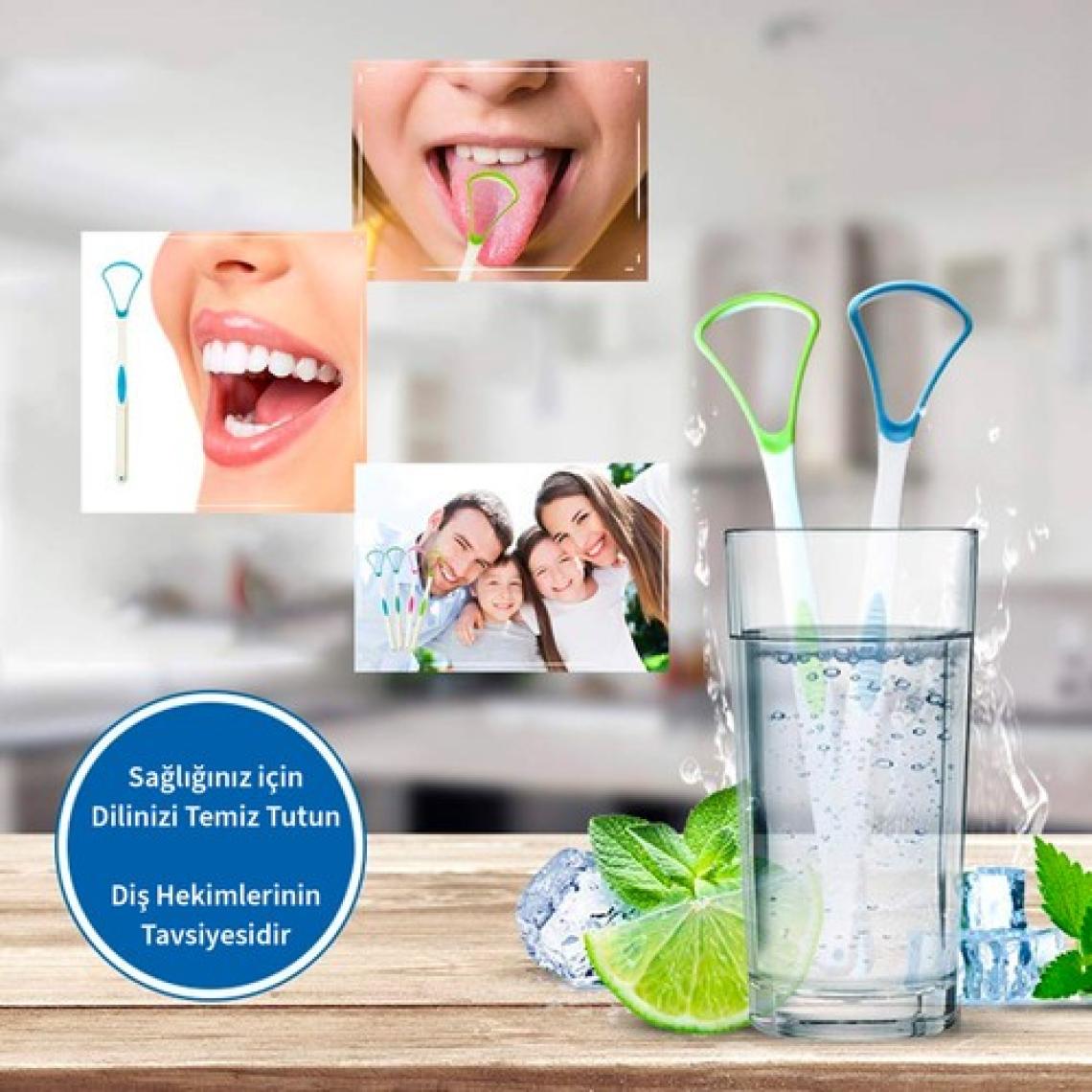 ibrush Dil Temizleyici ve Dil Sıyırıcı 4 Adet Farklı Renklerde Dil Temizleyici Silikon Dil Sıyırıcı