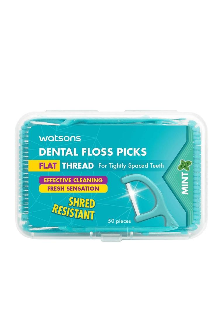 Mint Flat ThDental Floss Picks 50sx1box 4894532391141