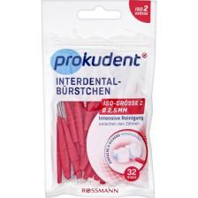 Prokudent Kırmızı Arayüz Fırçası  Tel 0,5 mm Dış Fırça 2,5 mm - 32 Adet
