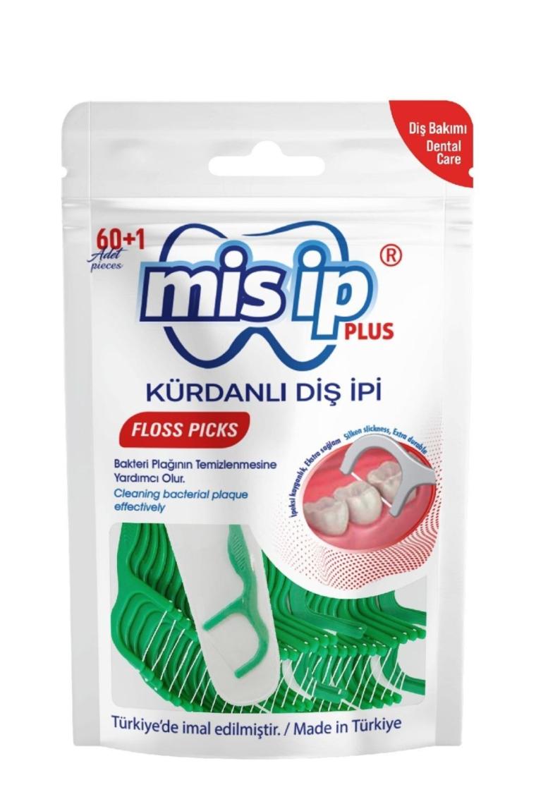 60+1 Hediyeli Yeşil Kürdanlı Diş Ipi