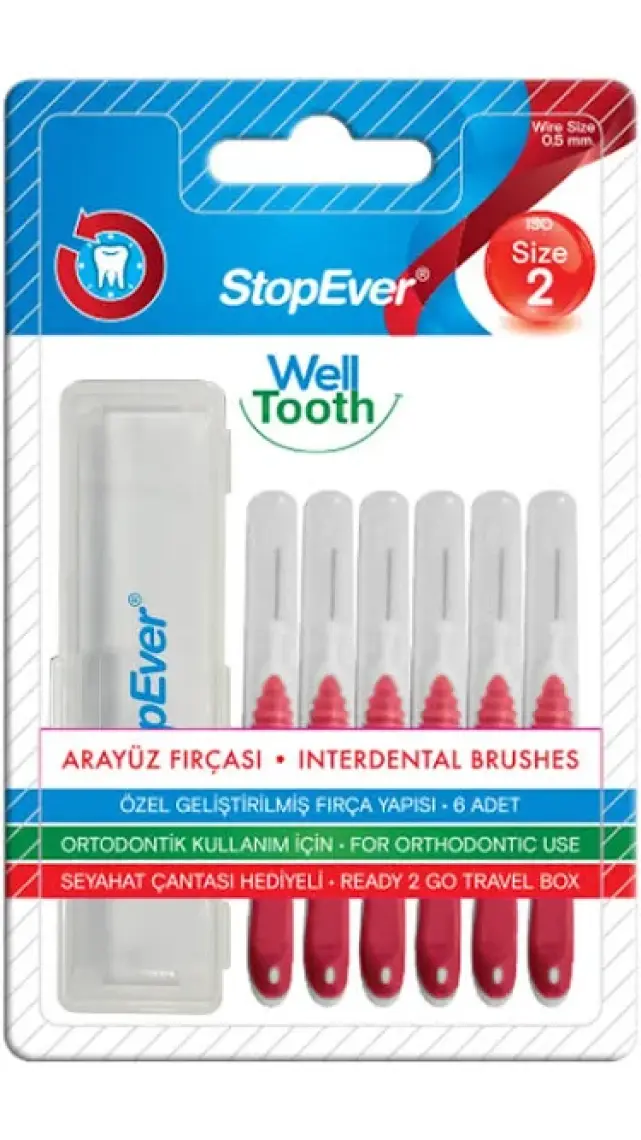 Stopever Well Tooth Metal Arayüz Firçası Kırmızı