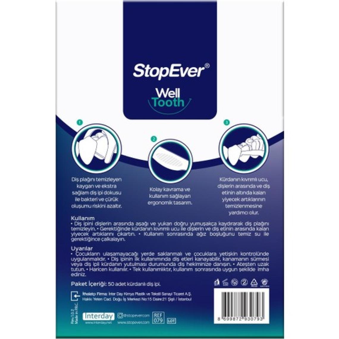 StopEver Kürdanlı Diş İpi 3'lü Paket 3 x 50 - 150 Adet
