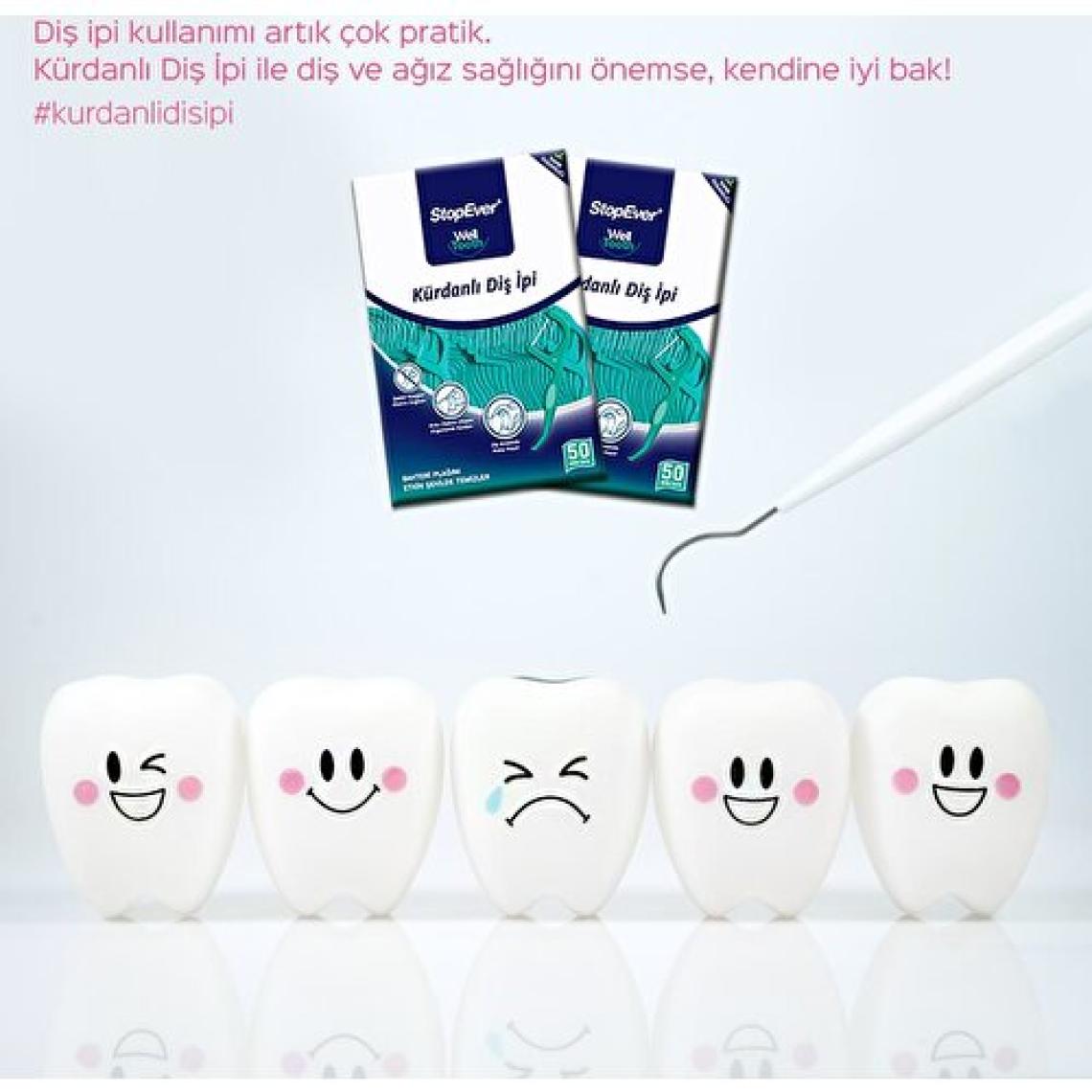 StopEver Kürdanlı Diş İpi 3'lü Paket 3 x 50 - 150 Adet