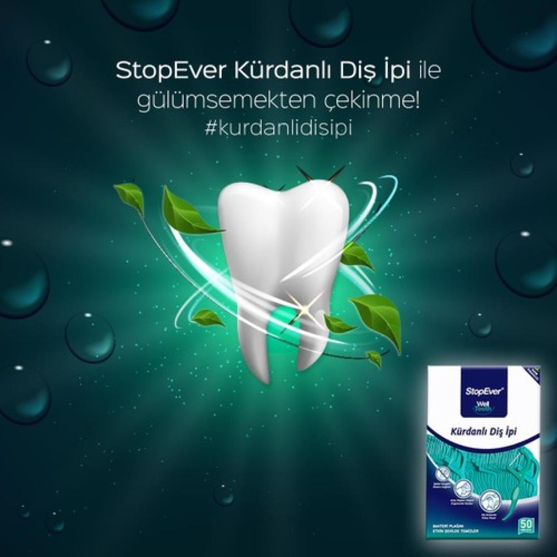 StopEver Kürdanlı Diş İpi 3'lü Paket 3 x 50 - 150 Adet