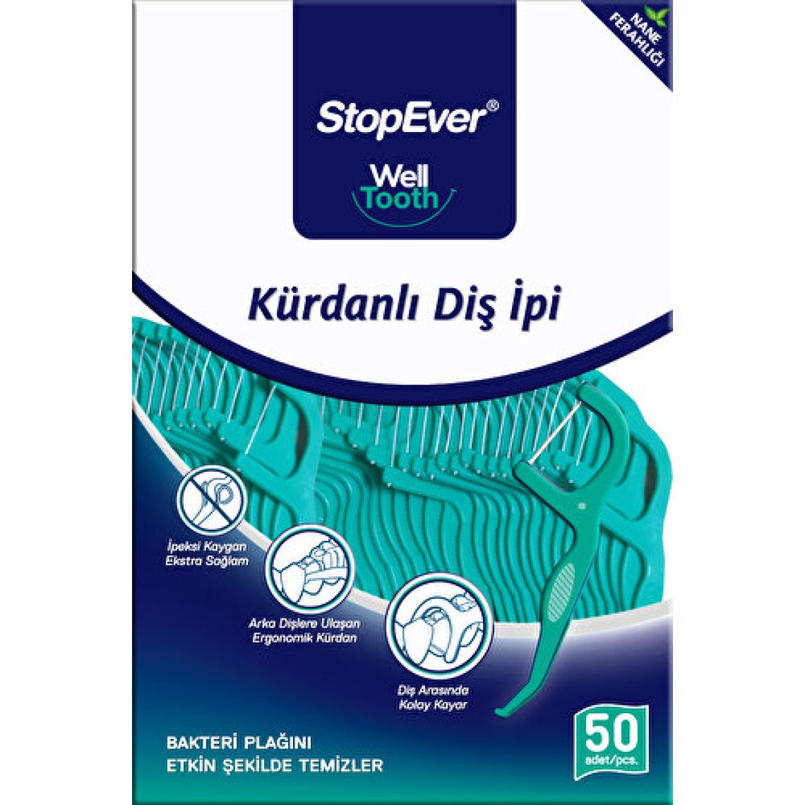 Stopever Well Tooth Kürdanlı Diş İpi 50'li