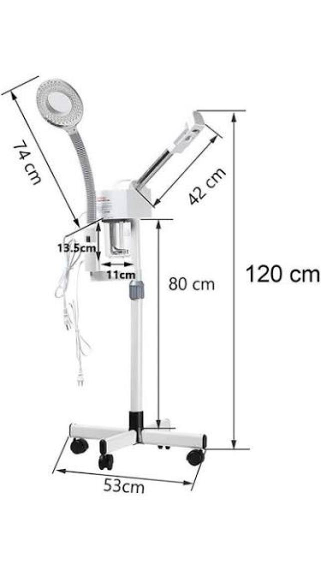 Gesh DT-318M Büyüteçli Looplu LED Işıklı Sıcak Buhar Ozonlu Yüz Buhar Makinesi Vapozon - Ayaklı - Profesyonel Cilt Bakımı