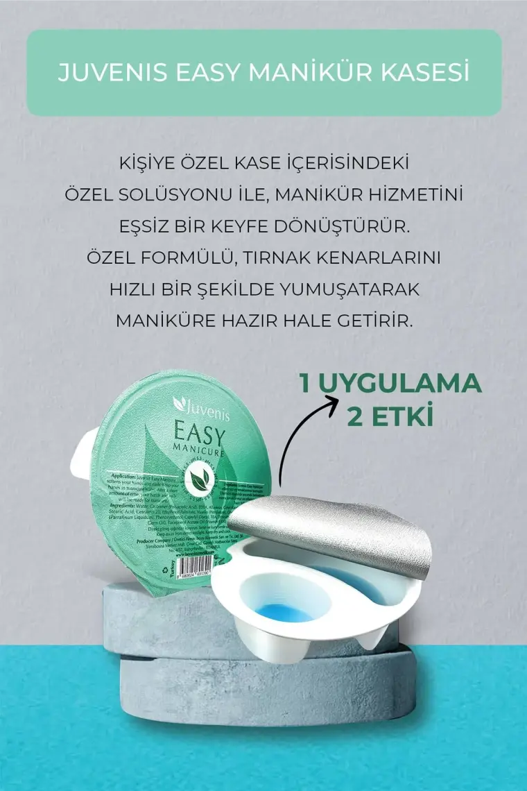 Kuafördepo Juvenis Kremli Manikür Kasesi 50ML Tek Kullanımlık