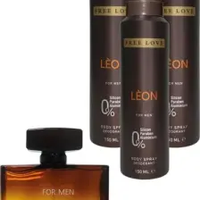 Free Love Leon Edp Erkek Parfüm 100 ml ve Deodorant 150 ml 3 Adet
