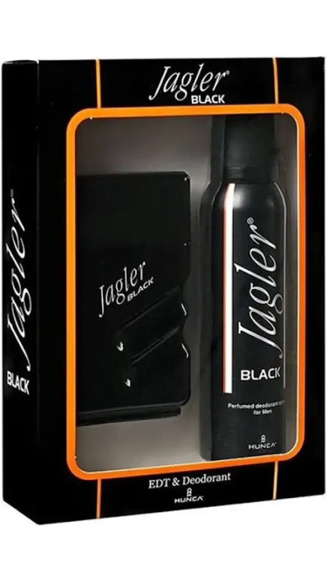 JAGLER Black Erkek Parfüm Seti 90 ml EDT + 150 ml Deodorant