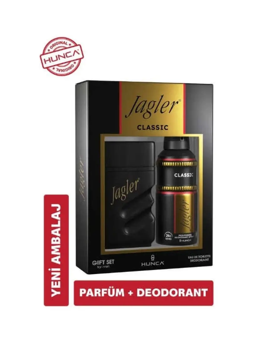 JAGLER Classic Erkek Parfüm Seti 90 ml EDT + 150 ml Deodorant