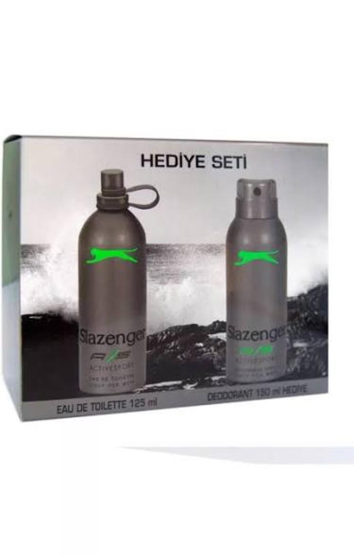 Slazenger Active Sport Yeşil 125 Ml Erkek Parfümü + 150 Ml Deodorant Set