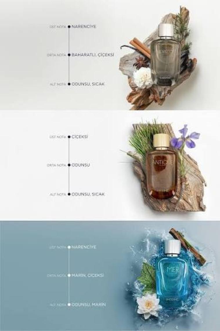 Imprime Mini Parfüm Deneme Seti 3 x 2 ml Erkek Seti ( Mer I Antique I Horizon )