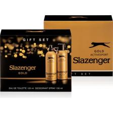 Slazenger Erkek Parfüm ve Deodorant Seti - Gold EDT Ferah ve Spor Koku (125 ml + 150 ml) Hediye Kutusu